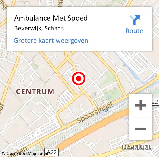 Locatie op kaart van de 112 melding: Ambulance Met Spoed Naar Beverwijk, Schans op 30 juni 2024 15:42