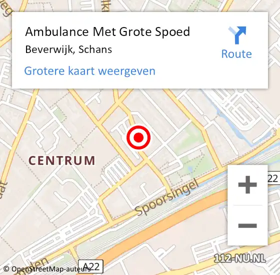 Locatie op kaart van de 112 melding: Ambulance Met Grote Spoed Naar Beverwijk, Schans op 30 juni 2024 15:42