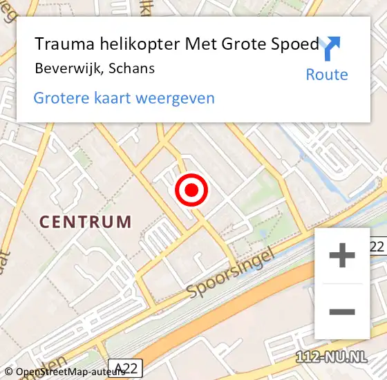 Locatie op kaart van de 112 melding: Trauma helikopter Met Grote Spoed Naar Beverwijk, Schans op 30 juni 2024 15:47