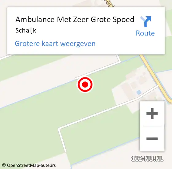 Locatie op kaart van de 112 melding: Ambulance Met Zeer Grote Spoed Naar Schaijk op 30 juni 2024 16:19