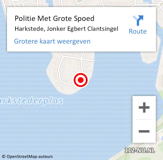 Locatie op kaart van de 112 melding: Politie Met Grote Spoed Naar Harkstede, Jonker Egbert Clantsingel op 30 juni 2024 17:42