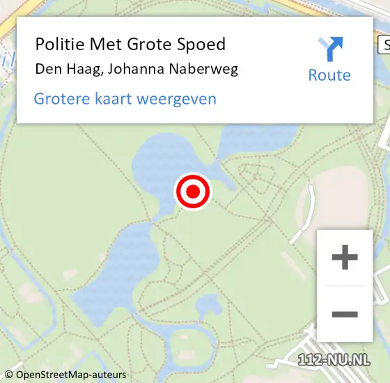 Locatie op kaart van de 112 melding: Politie Met Grote Spoed Naar Den Haag, Johanna Naberweg op 1 juli 2024 10:14