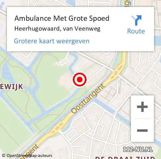 Locatie op kaart van de 112 melding: Ambulance Met Grote Spoed Naar Heerhugowaard, van Veenweg op 1 juli 2024 12:15