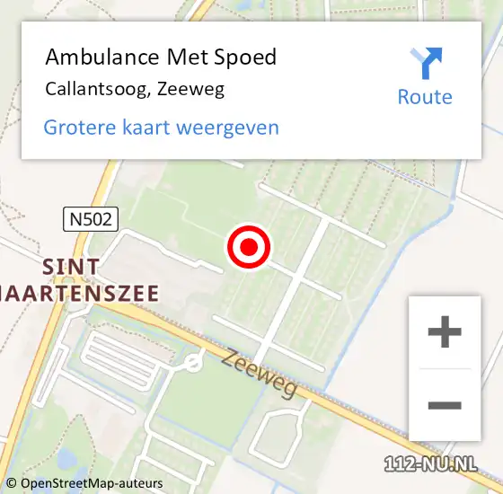 Locatie op kaart van de 112 melding: Ambulance Met Spoed Naar Callantsoog, Zeeweg op 1 juli 2024 12:15