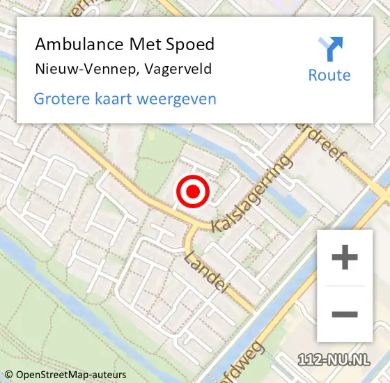 Locatie op kaart van de 112 melding: Ambulance Met Spoed Naar Nieuw-Vennep, Vagerveld op 1 juli 2024 12:36