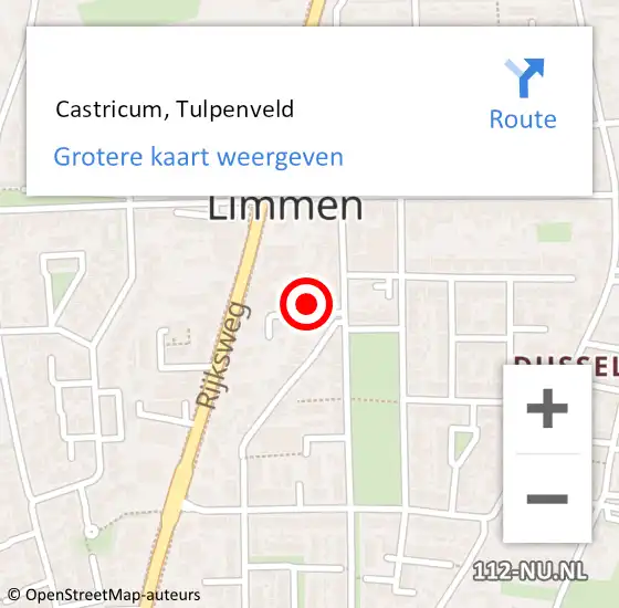 Locatie op kaart van de 112 melding:  Castricum, Tulpenveld op 1 juli 2024 16:27