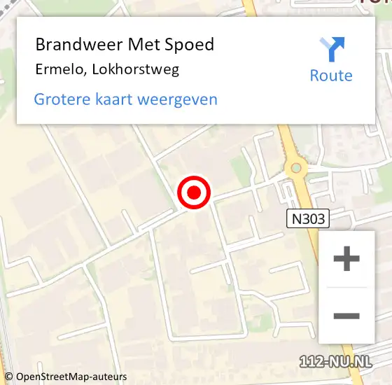 Locatie op kaart van de 112 melding: Brandweer Met Spoed Naar Ermelo, Lokhorstweg op 1 juli 2024 22:33