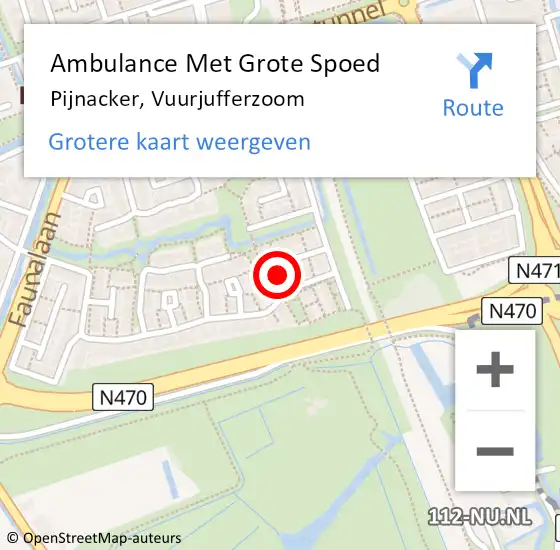 Locatie op kaart van de 112 melding: Ambulance Met Grote Spoed Naar Pijnacker, Vuurjufferzoom op 1 juli 2024 22:48