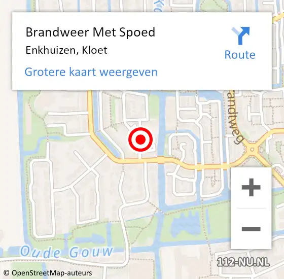 Locatie op kaart van de 112 melding: Brandweer Met Spoed Naar Enkhuizen, Kloet op 2 juli 2024 02:18