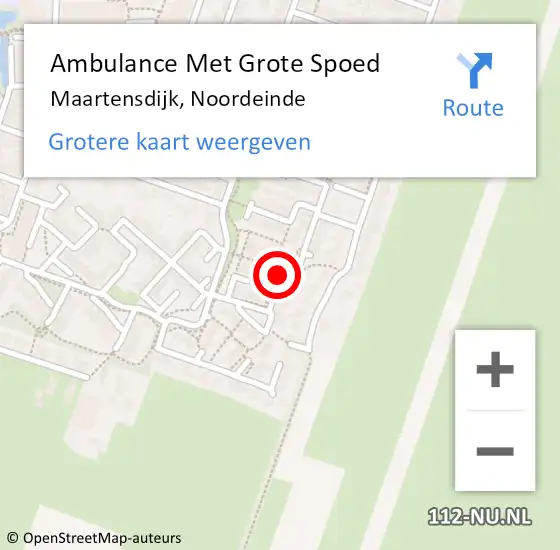 Locatie op kaart van de 112 melding: Ambulance Met Grote Spoed Naar Maartensdijk, Noordeinde op 11 oktober 2014 14:38