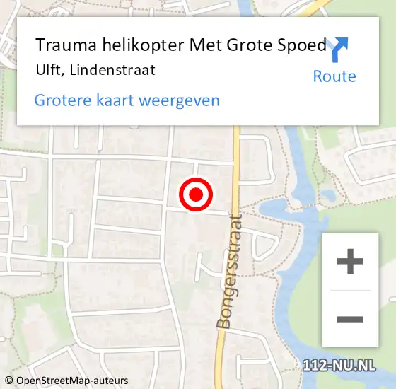 Locatie op kaart van de 112 melding: Trauma helikopter Met Grote Spoed Naar Ulft, Lindenstraat op 2 juli 2024 07:12