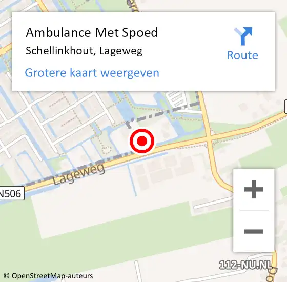 Locatie op kaart van de 112 melding: Ambulance Met Spoed Naar Schellinkhout, Lageweg op 2 juli 2024 09:45