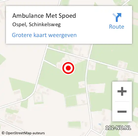 Locatie op kaart van de 112 melding: Ambulance Met Spoed Naar Ospel, Schinkelsweg op 2 juli 2024 11:26