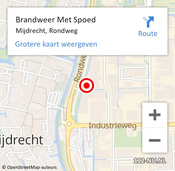 Locatie op kaart van de 112 melding: Brandweer Met Spoed Naar Mijdrecht, Rondweg op 2 juli 2024 15:25