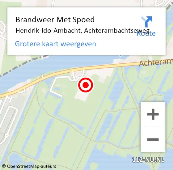 Locatie op kaart van de 112 melding: Brandweer Met Spoed Naar Hendrik-Ido-Ambacht, Achterambachtseweg op 2 juli 2024 19:50