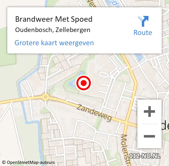 Locatie op kaart van de 112 melding: Brandweer Met Spoed Naar Oudenbosch, Zellebergen op 3 juli 2024 02:46