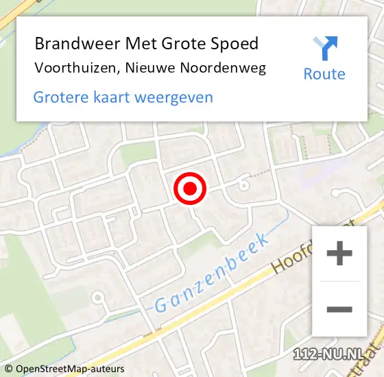 Locatie op kaart van de 112 melding: Brandweer Met Grote Spoed Naar Voorthuizen, Nieuwe Noordenweg op 3 juli 2024 04:09