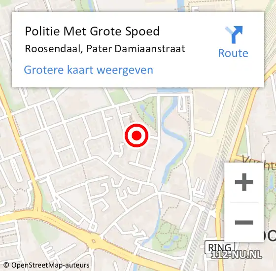 Locatie op kaart van de 112 melding: Politie Met Grote Spoed Naar Roosendaal, Pater Damiaanstraat op 3 juli 2024 08:32