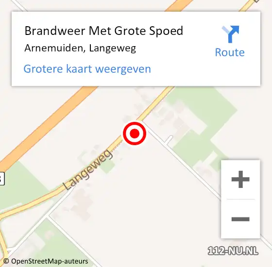 Locatie op kaart van de 112 melding: Brandweer Met Grote Spoed Naar Arnemuiden, Langeweg op 3 juli 2024 10:44