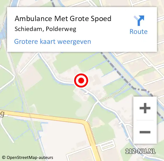 Locatie op kaart van de 112 melding: Ambulance Met Grote Spoed Naar Schiedam, Polderweg op 3 juli 2024 11:52