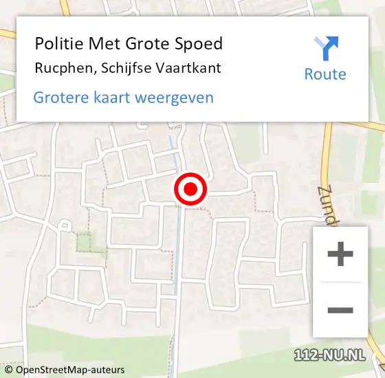 Locatie op kaart van de 112 melding: Politie Met Grote Spoed Naar Rucphen, Schijfse Vaartkant op 3 juli 2024 14:00