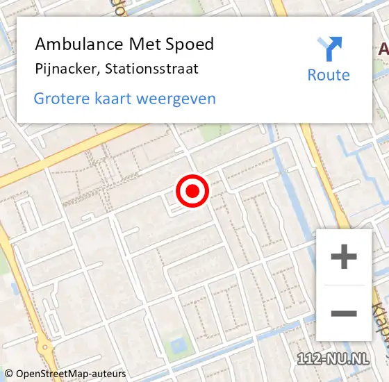 Locatie op kaart van de 112 melding: Ambulance Met Spoed Naar Pijnacker, Stationsstraat op 3 juli 2024 16:24