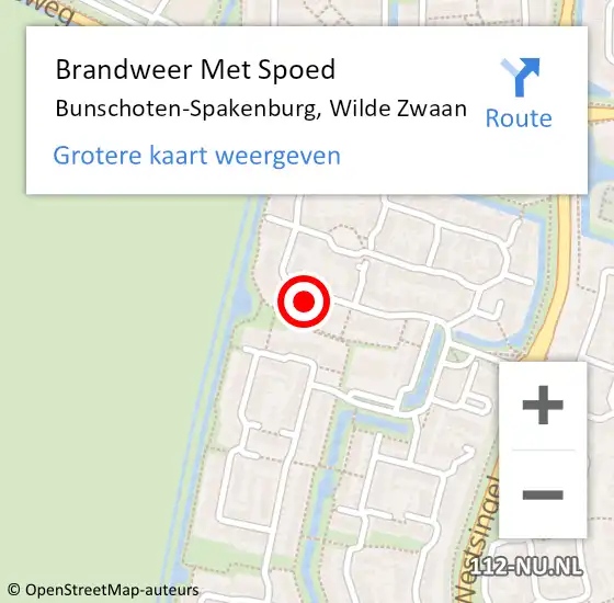 Locatie op kaart van de 112 melding: Brandweer Met Spoed Naar Bunschoten-Spakenburg, Wilde Zwaan op 3 juli 2024 18:18