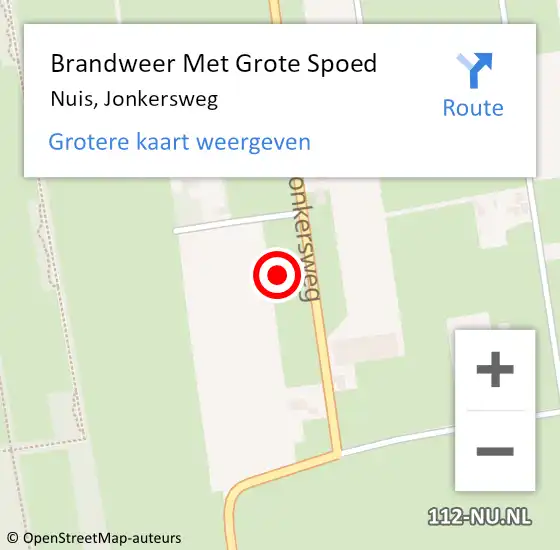 Locatie op kaart van de 112 melding: Brandweer Met Grote Spoed Naar Nuis, Jonkersweg op 3 juli 2024 18:47