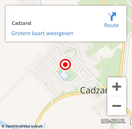 Locatie op kaart van de 112 melding:  Cadzand op 3 juli 2024 19:31