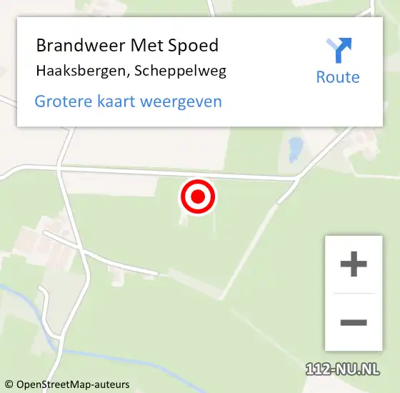 Locatie op kaart van de 112 melding: Brandweer Met Spoed Naar Haaksbergen, Scheppelweg op 3 juli 2024 19:33