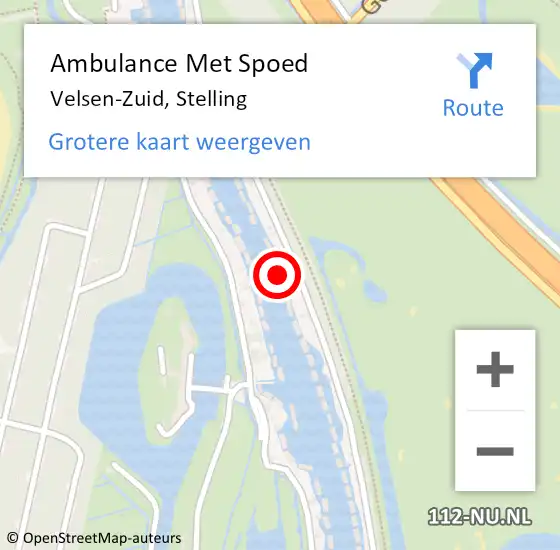 Locatie op kaart van de 112 melding: Ambulance Met Spoed Naar Velsen-Zuid, Stelling op 3 juli 2024 20:42