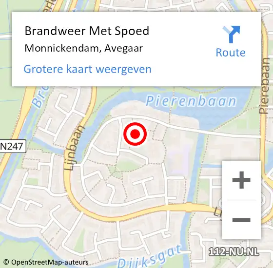 Locatie op kaart van de 112 melding: Brandweer Met Spoed Naar Monnickendam, Avegaar op 3 juli 2024 23:35