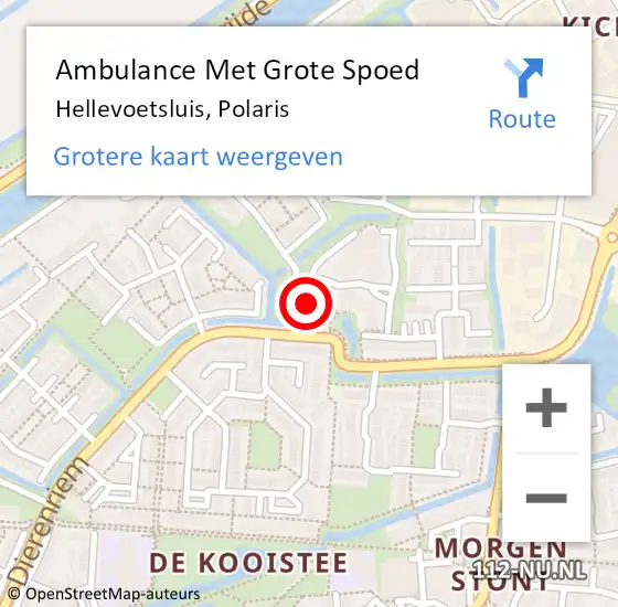 Locatie op kaart van de 112 melding: Ambulance Met Grote Spoed Naar Hellevoetsluis, Polaris op 4 juli 2024 08:22