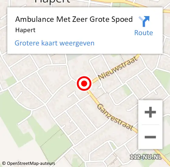 Locatie op kaart van de 112 melding: Ambulance Met Zeer Grote Spoed Naar Hapert op 4 juli 2024 11:19