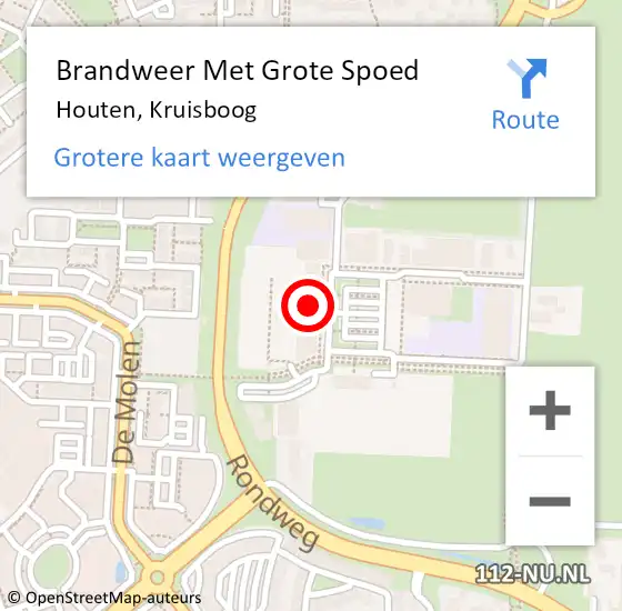 Locatie op kaart van de 112 melding: Brandweer Met Grote Spoed Naar Houten, Kruisboog op 4 juli 2024 11:43