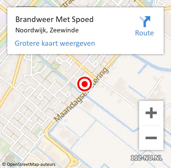 Locatie op kaart van de 112 melding: Brandweer Met Spoed Naar Noordwijk, Zeewinde op 4 juli 2024 17:36