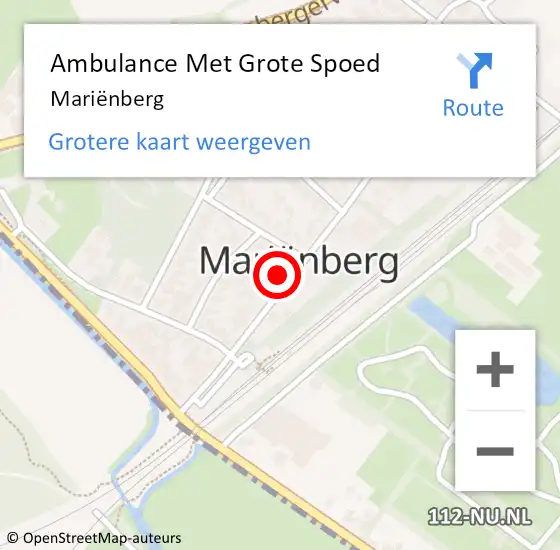 Locatie op kaart van de 112 melding: Ambulance Met Grote Spoed Naar Mariënberg op 4 juli 2024 19:50