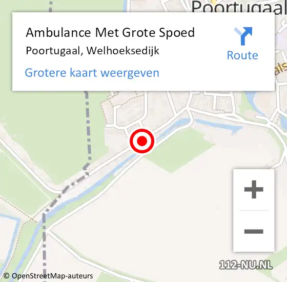 Locatie op kaart van de 112 melding: Ambulance Met Grote Spoed Naar Poortugaal, Welhoeksedijk op 5 juli 2024 03:04