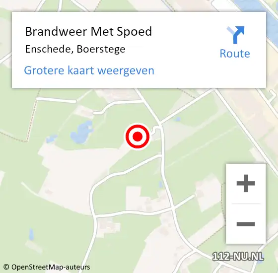 Locatie op kaart van de 112 melding: Brandweer Met Spoed Naar Enschede, Boerstege op 5 juli 2024 04:11