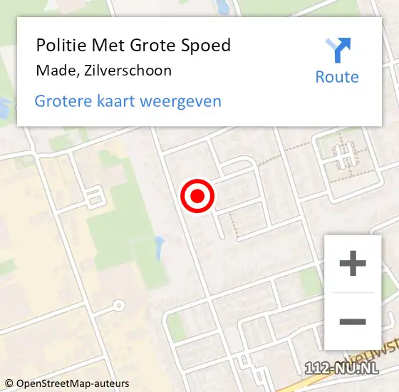 Locatie op kaart van de 112 melding: Politie Met Grote Spoed Naar Made, Zilverschoon op 5 juli 2024 05:50