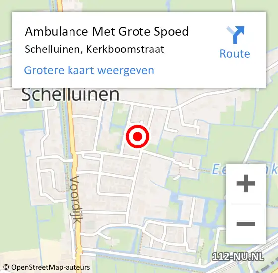 Locatie op kaart van de 112 melding: Ambulance Met Grote Spoed Naar Schelluinen, Kerkboomstraat op 5 juli 2024 06:32