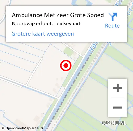 Locatie op kaart van de 112 melding: Ambulance Met Zeer Grote Spoed Naar Noordwijkerhout, Leidsevaart op 5 juli 2024 07:20