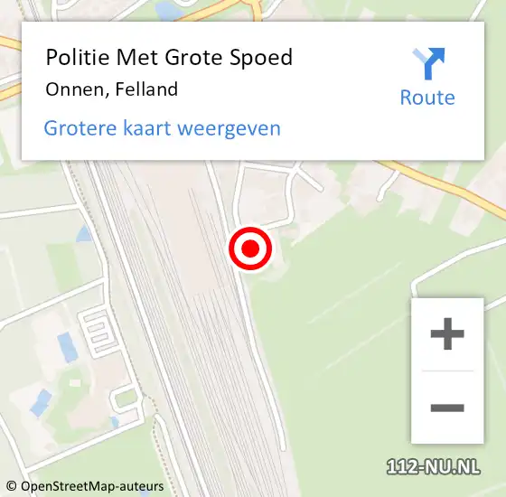 Locatie op kaart van de 112 melding: Politie Met Grote Spoed Naar Onnen, Felland op 5 juli 2024 10:25