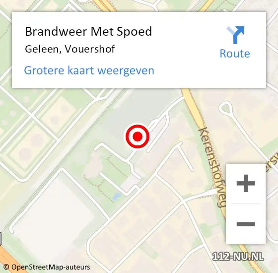 Locatie op kaart van de 112 melding: Brandweer Met Spoed Naar Geleen, Vouershof op 5 juli 2024 11:36