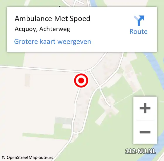 Locatie op kaart van de 112 melding: Ambulance Met Spoed Naar Acquoy, Achterweg op 17 oktober 2013 11:35