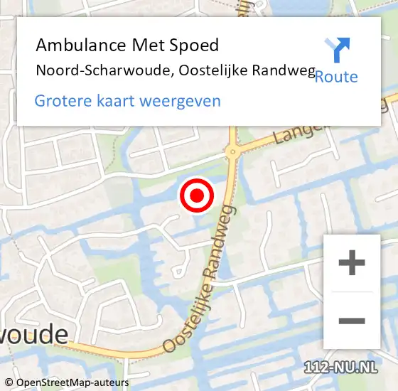 Locatie op kaart van de 112 melding: Ambulance Met Spoed Naar Noord-Scharwoude, Oostelijke Randweg op 5 juli 2024 14:49