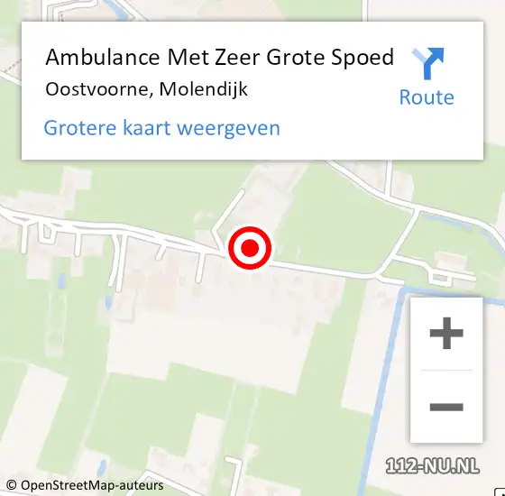 Locatie op kaart van de 112 melding: Ambulance Met Zeer Grote Spoed Naar Oostvoorne, Molendijk op 5 juli 2024 17:46