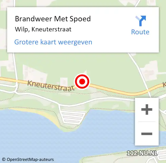 Locatie op kaart van de 112 melding: Brandweer Met Spoed Naar Wilp, Kneuterstraat op 5 juli 2024 20:20