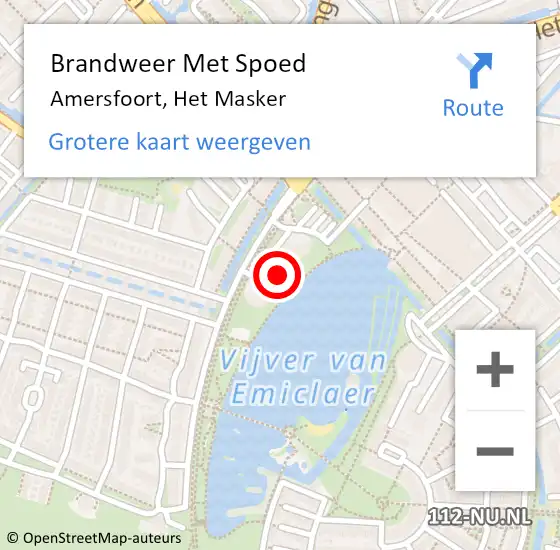 Locatie op kaart van de 112 melding: Brandweer Met Spoed Naar Amersfoort, Het Masker op 6 juli 2024 05:05