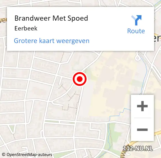 Locatie op kaart van de 112 melding: Brandweer Met Spoed Naar Eerbeek op 6 juli 2024 07:33